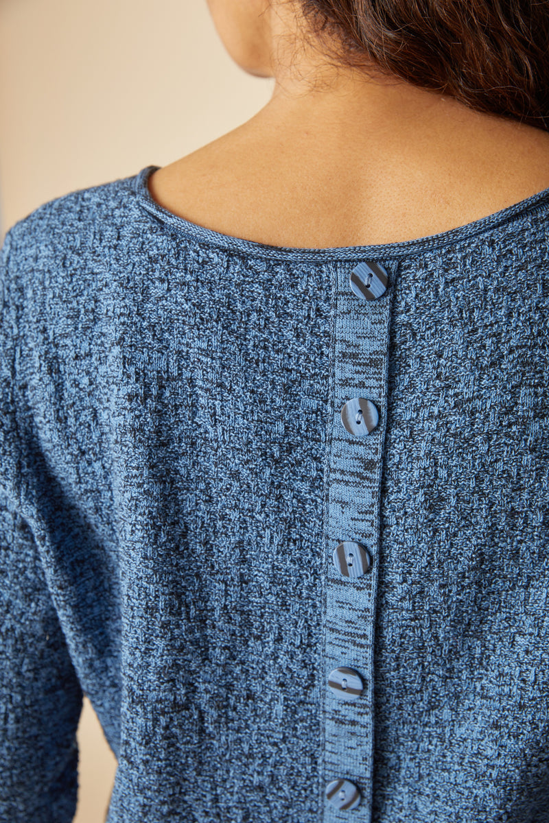 Habitat Scramble Stitch Chill Knit Sweater - HARBOR - image 2
