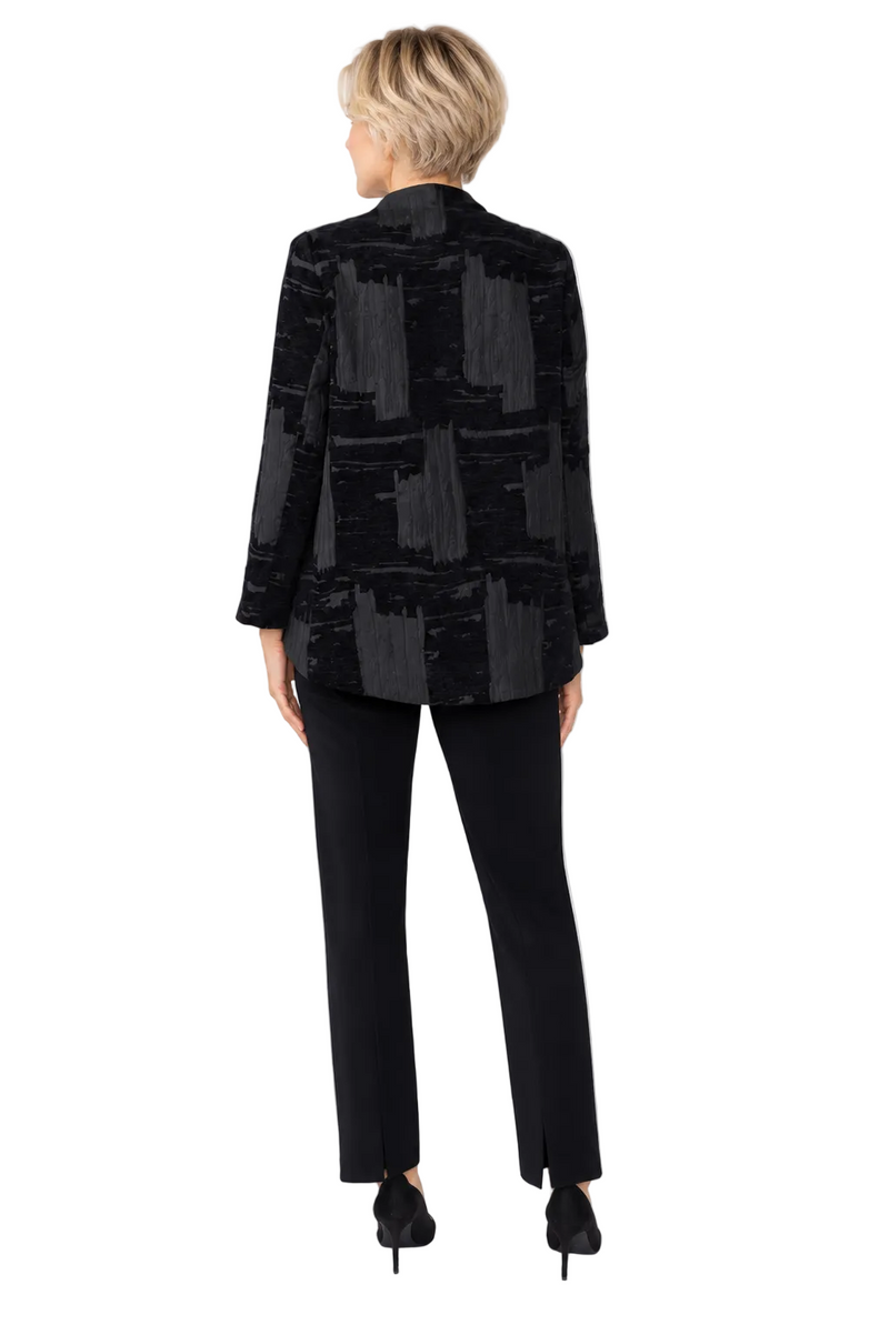 Just In! Tonal Abstract Open Front Jacket - 8216J