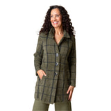 Windowpane Jacquard Car Coat - 88001