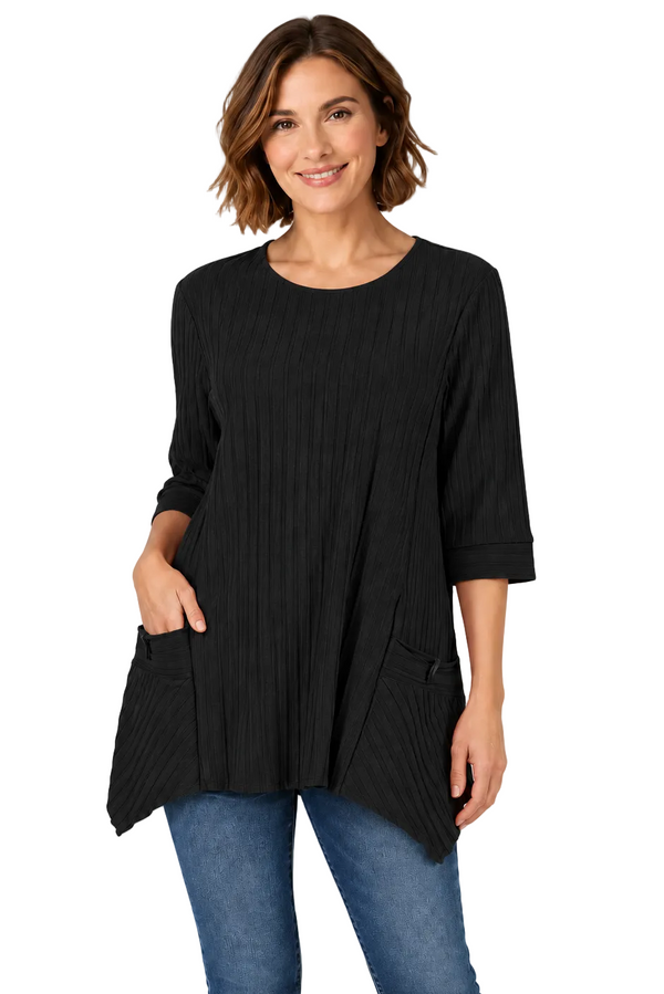 Textured Ribbed Cotton Tunic - CS330