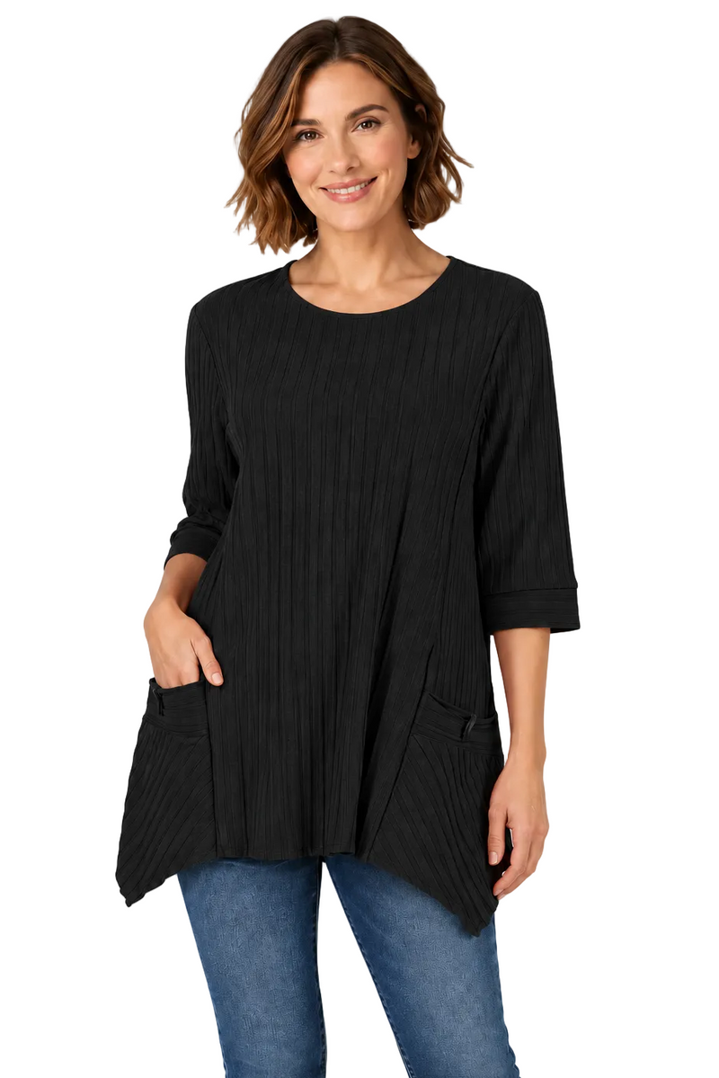 Textured Ribbed Cotton Tunic - CS330