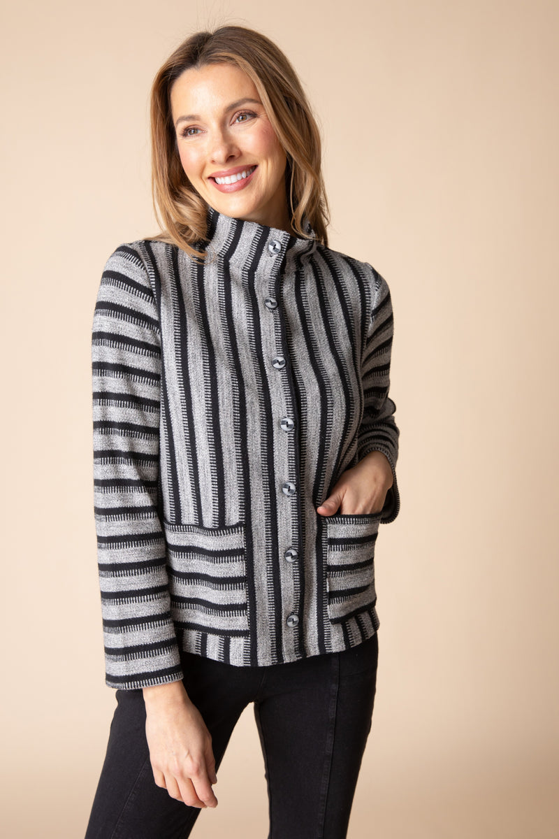 Habitat Between The Lines Line Up Cardigan - WINTER WHITE - image 3