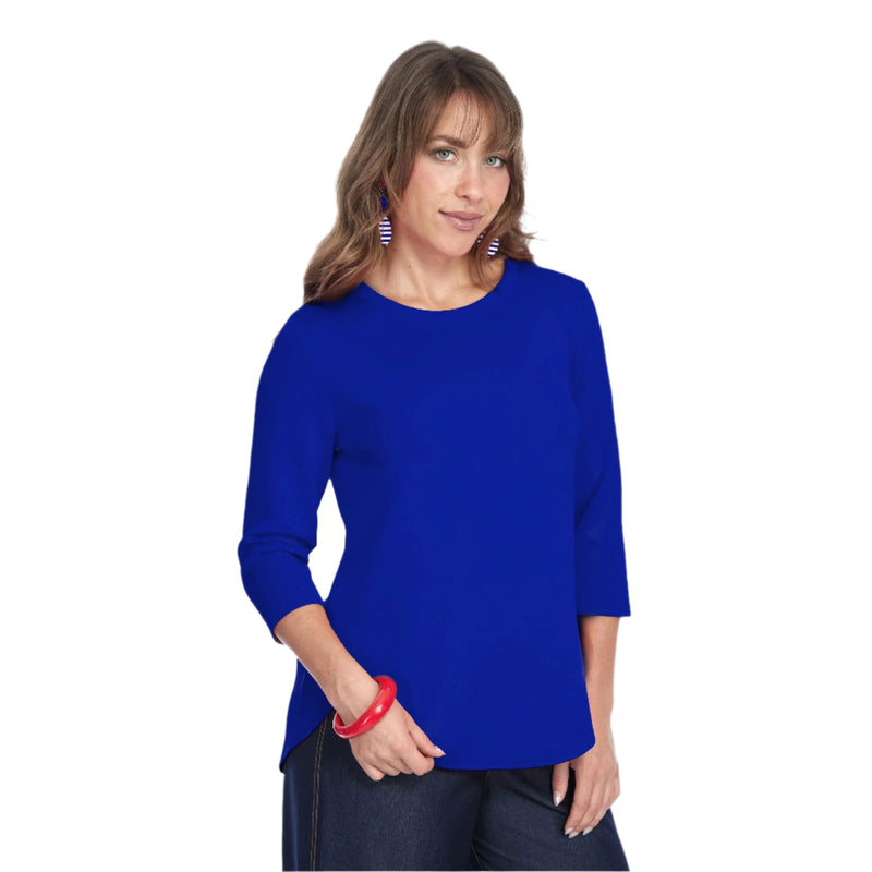 Lior Soft Knit Top in Blue - ZOFI-BLU