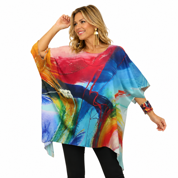 Gerard Inspired Silky Pullover in Multi - NT-49-GE