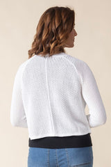Coastal Crochet V-Neck Cardigan - 84017