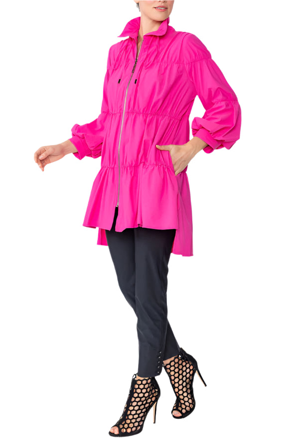 Zip Front Parachute Jacket in Fuchsia - 8420J-FUS