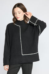 Get In Line Sweater by Olivia by Habitat in Black