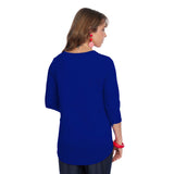 Lior Soft Knit Top in Blue - ZOFI-BLU