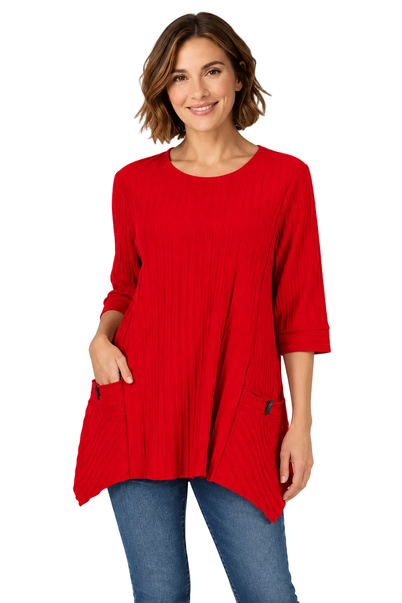 Textured Ribbed Cotton Tunic - CS330
