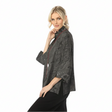 Just In! Elegant Jacquard Swirl Jacket in Silver -  2324-SLV
