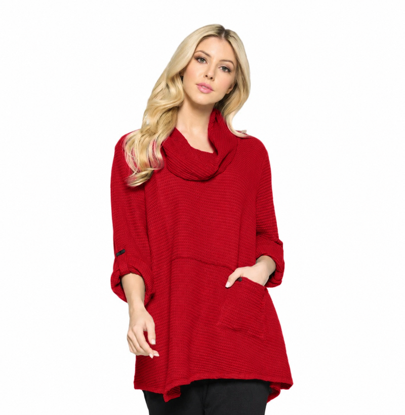 Soft Cotton Waffle-Knit Tunic - FW124