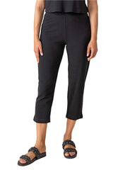 French Terry Easy Capri in Black - 87160-BLK