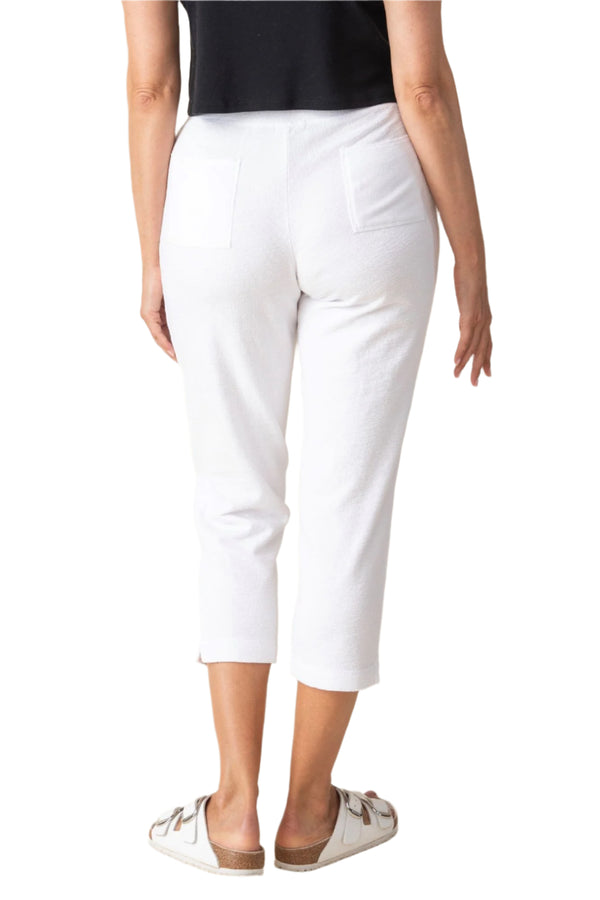 Weekend Terry Easy Capri in White - 87160-WHT