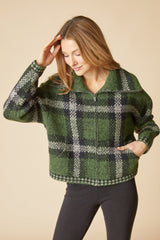 Double Faced Quilts Plaid About You Zip Jacket - 87521