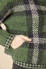 Habitat Double Faced Quilts Plaid About You Zip Jacket - FERN - image 2