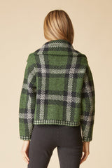 Double Faced Quilts Plaid About You Zip Jacket - 87521