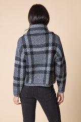 Habitat Double Faced Quilts Plaid About You Zip Jacket - SLATE - image 2