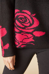 Habitat Floral Foliage Pullover - BLACK - image 2