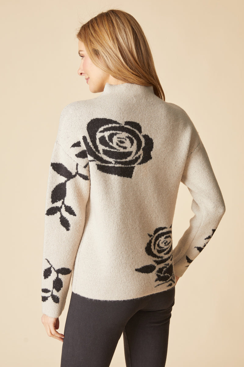 Habitat Floral Foliage Pullover - DOVE - image 3