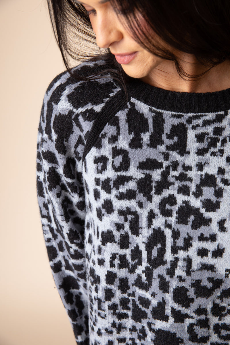 Habitat Seeing Spots Feline Fine Pullover - SLATE - image 2