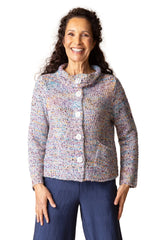 Habitat Confetti Funnel Cowl Cardigan - WINTER WHITE - image 1