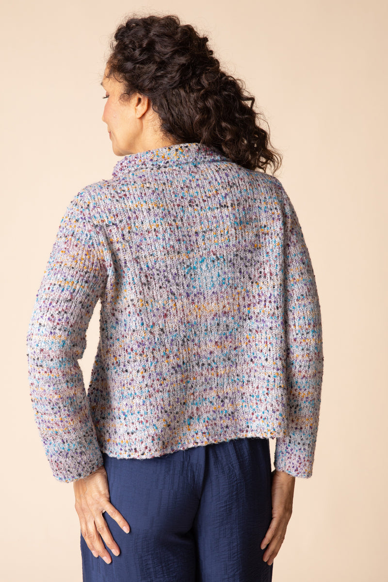 Habitat Confetti Funnel Cowl Cardigan - WINTER WHITE - image 3