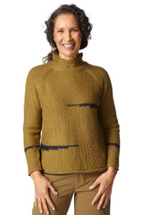 Mixed Cable Stitch Pullover - 89101 in Avocado - Front View