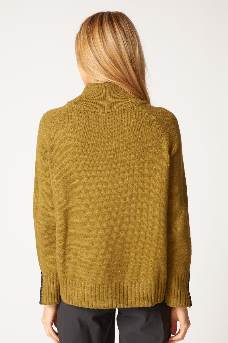 Harvest Tweed Zip Neck Sweater - 89108