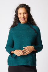 Harvest Tweed Zip Neck Sweater - 89108