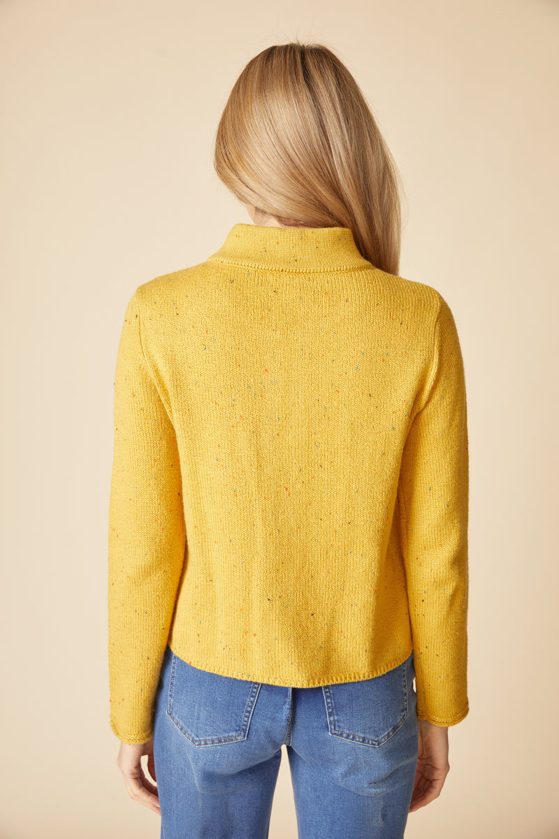 Habitat Harvest Tweed Birchwood Cardigan - HONEY - image 3