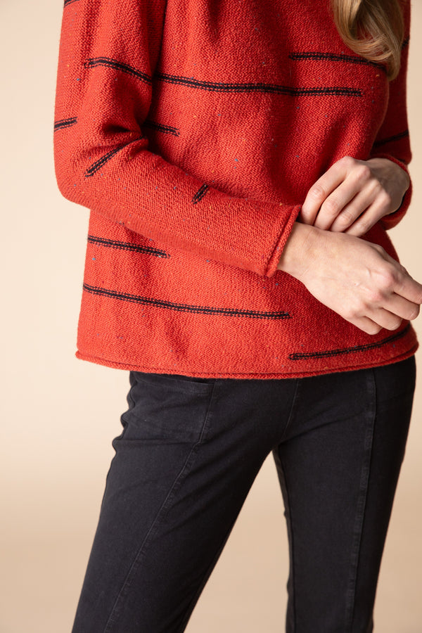 Harvest Tweed Funnel Neck Pullover - 89201