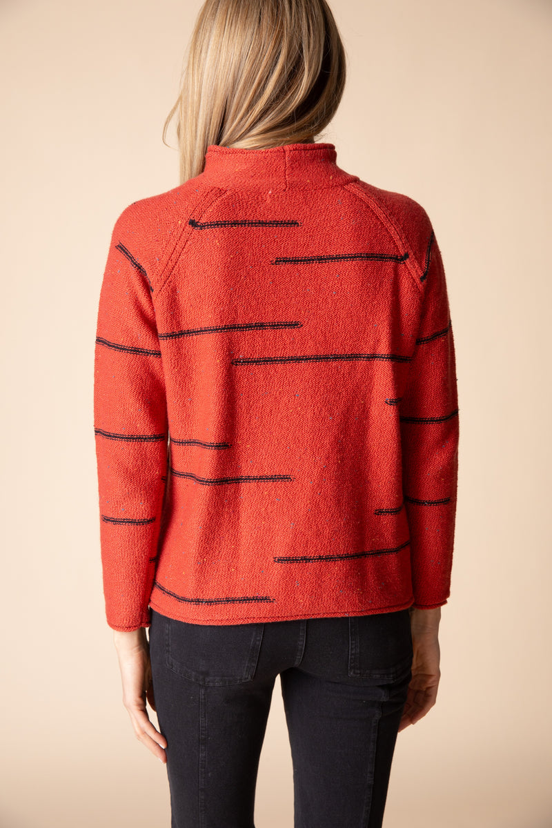 Habitat Harvest Tweed Funnel Neck Pullover - SIENNA - image 3
