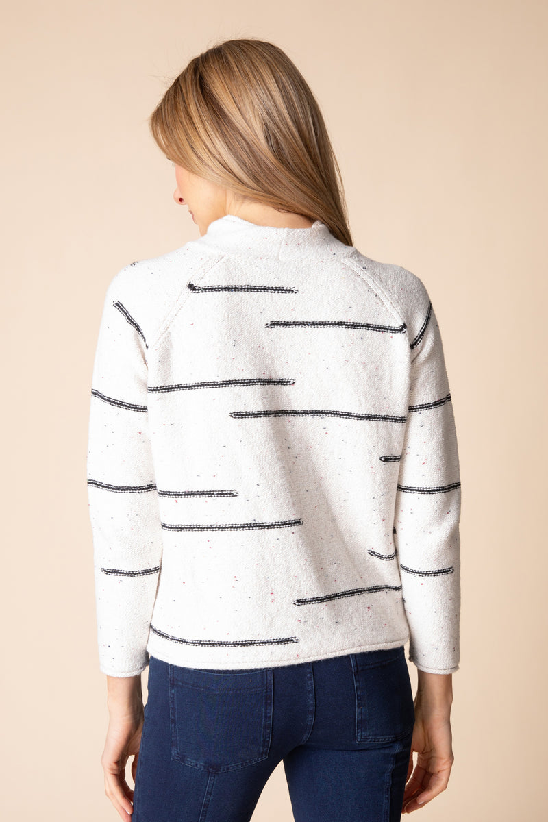 Habitat Harvest Tweed Funnel Neck Pullover - WINTER WHITE - image 3