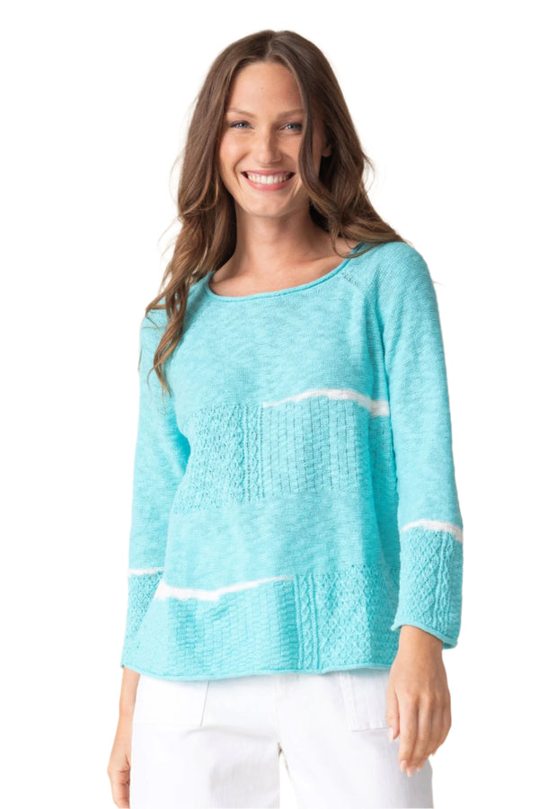 Habitat Spring Boatneck Pullover in Capri - 89602-Capri