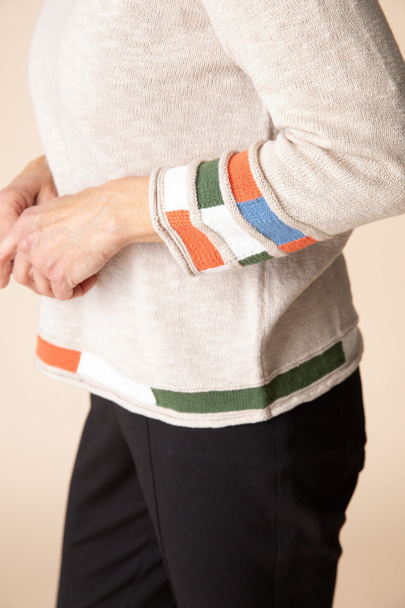 Boardwalk Sweaters Raglan Mosaic Pullover - 89704