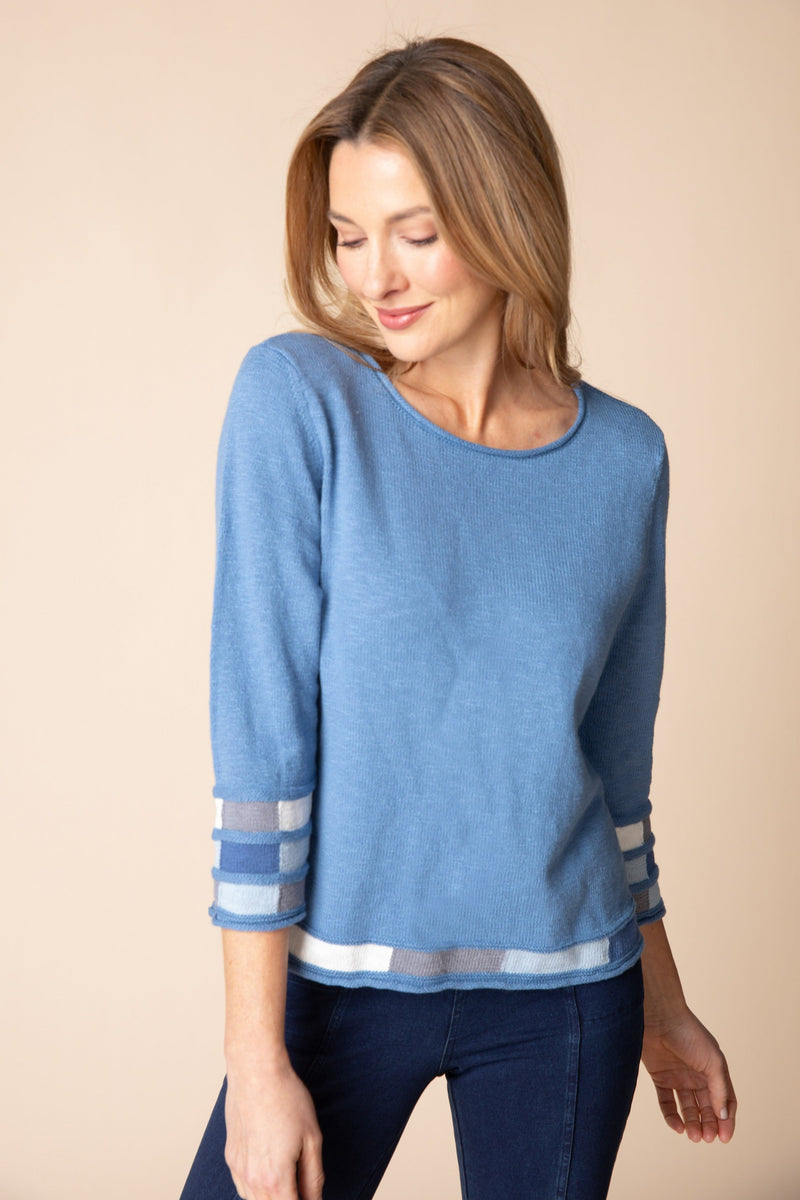 Boardwalk Sweaters Raglan Mosaic Pullover - 89704