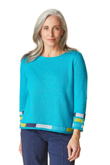 Boardwalk Sweaters Raglan Mosaic Pullover - 89704