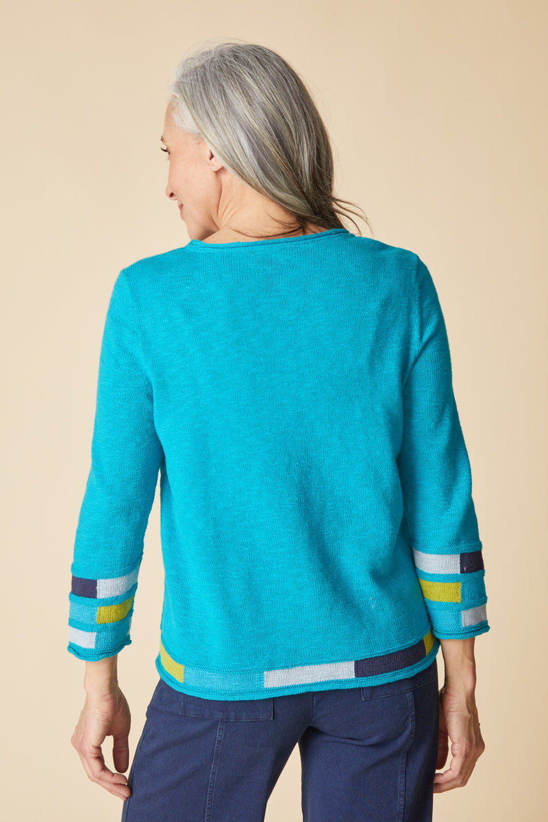 Boardwalk Sweaters Raglan Mosaic Pullover - 89704