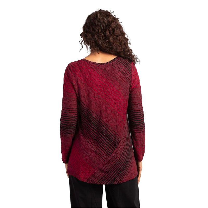 Habitat Make Waves Crew-Neck Tunic in Cranberry - 57231-CRN - Size L Only!