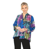 "It Pops" Multicolor One-Button Jacquard Jacket - 6970J