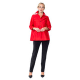 Button Front Blouse in Red - 4442J-TRD - Sizes S & XL