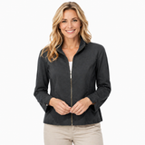 Stretch Cotton Zip Front Jacket - 42641