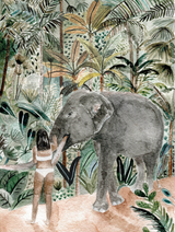 800pc Puzzle & Glue Kit: Jungle Afternoons