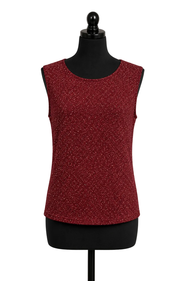 Sequin Detail Sleeveless Tank Top - 909T