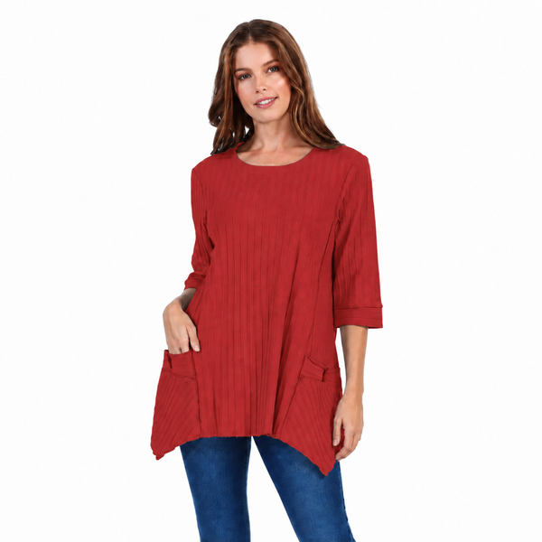 Ribbed Pocket Tunic - CS330 - Plus Sizes Only!