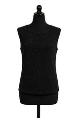 Sequin Detail Sleeveless Tank Top  - 909T
