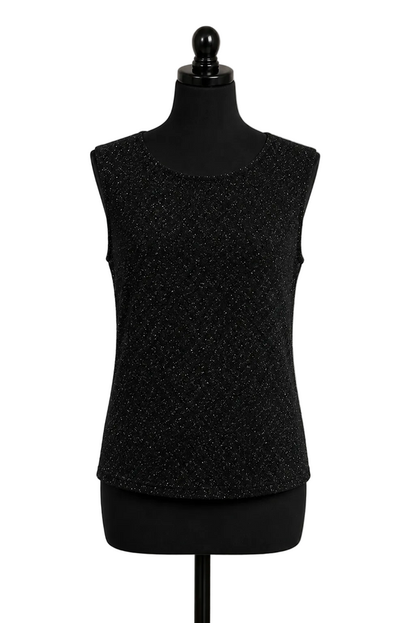 Sequin Detail Sleeveless Tank Top - 909T