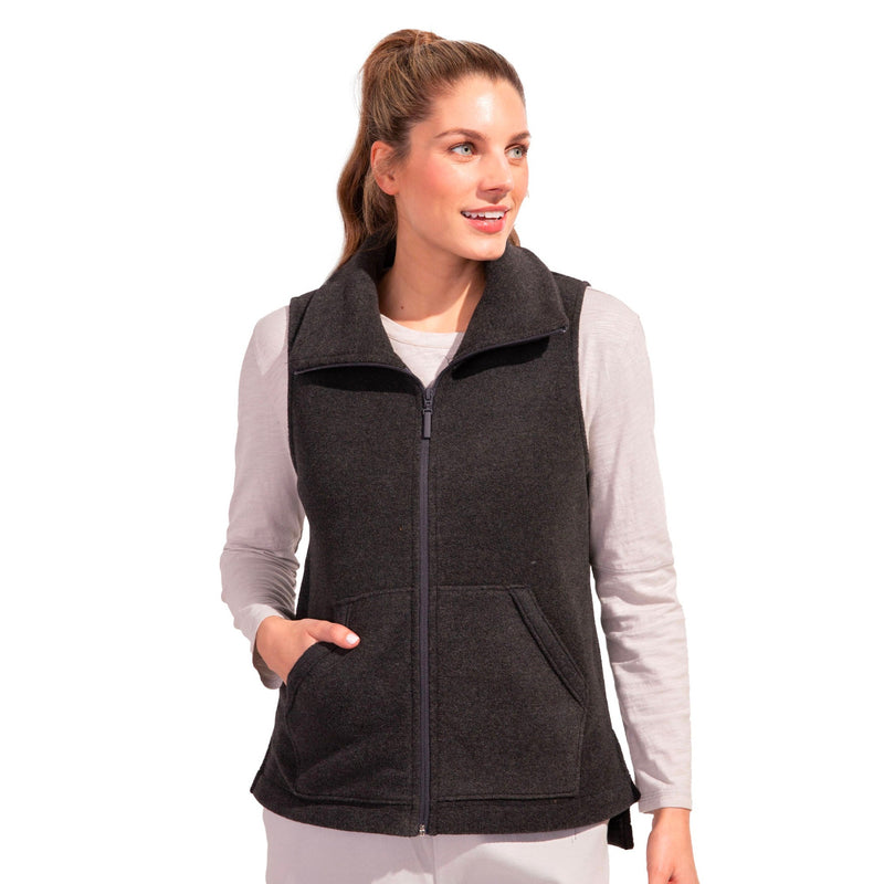 Escape by Habitat Frosted Polar Fleece Vest in Black - 16221-BK