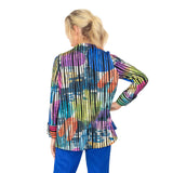 "It Pops" Multicolor One-Button Jacquard Jacket - 6970J