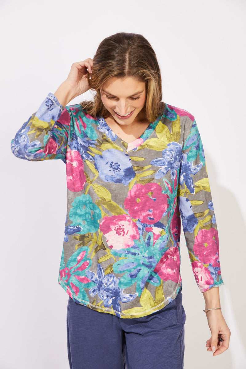 Botanical Blooms Tee — multi